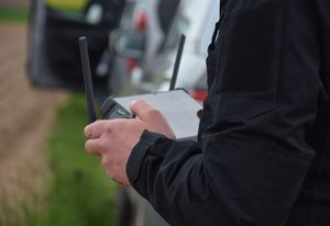 Osoba obsługująca drona