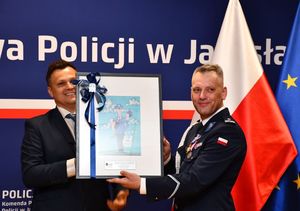 Burmistrz z Komendantem Powiatowym Policji w Jarosławiu