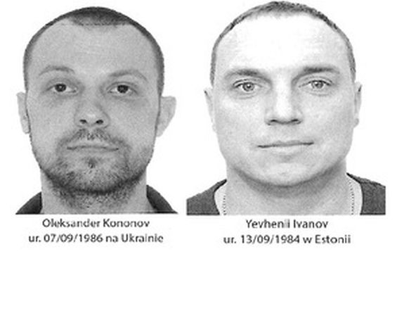 Zdjęcie portretowe dwóch mężczyzn poszukiwanych listem gończym