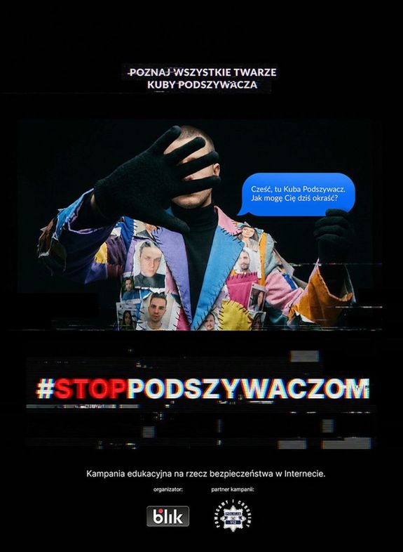 Plakat promujący kampanię "Metoda na podszywacza"