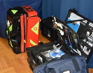 Policyjny sprzęt - walizki z wysposażeniem