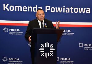 Starosta Jarosławski podczas przemówienia