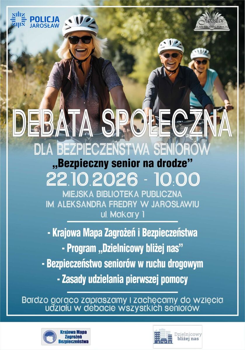 Debata „Bezpieczny senior na drodze” w Jarosławiu